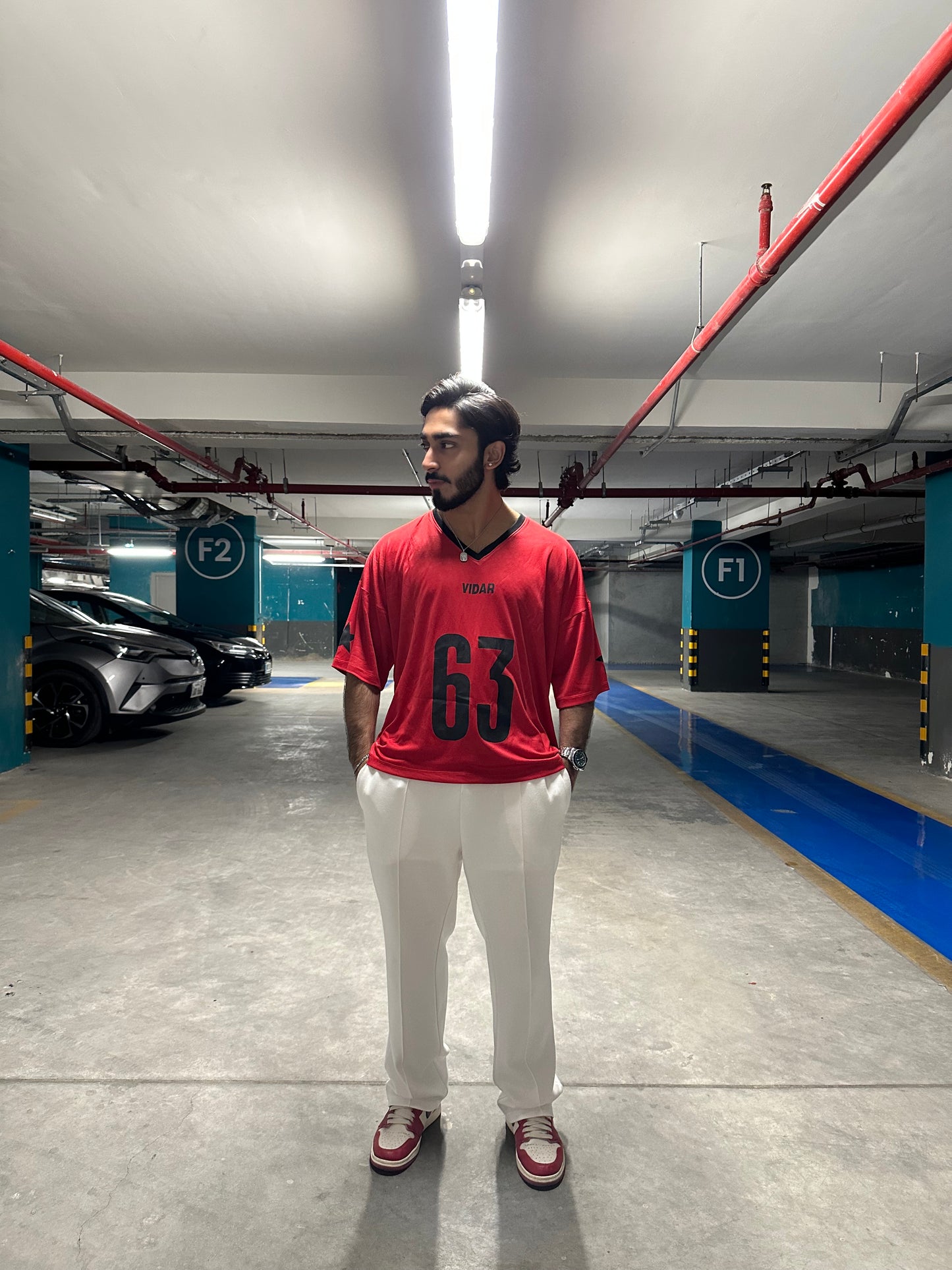 “VIDAR 63” Oversized Game Jersey – Red Edition