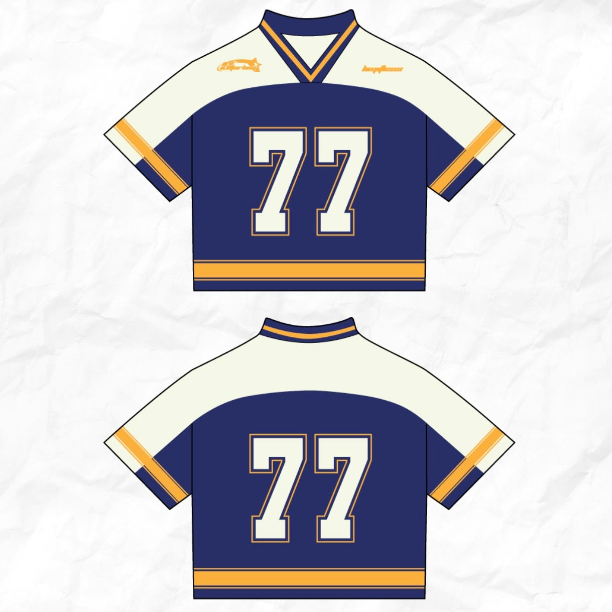 Royal 77 – Oversized American Varsity Jersey
