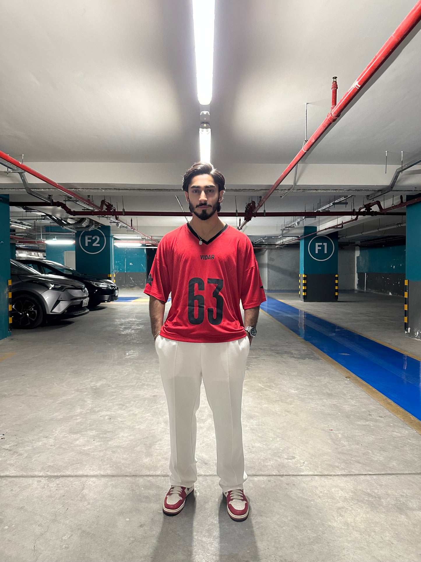 “VIDAR 63” Oversized Game Jersey – Red Edition