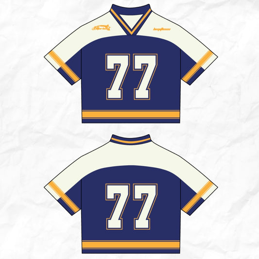 Royal 77 – Oversized American Varsity Jersey