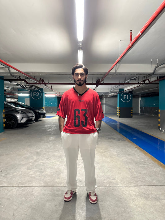 “VIDAR 63” Oversized Game Jersey – Red Edition