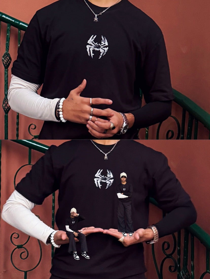 Spider Legacy Tee – Minimal Black Edition